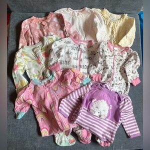 Mixed Brand Baby Girl’s 3-6 Month Pajama Bundle